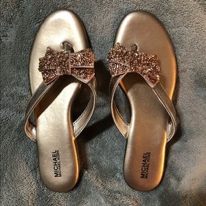 Michael Kors Sandals, Rose Gold, Size 2